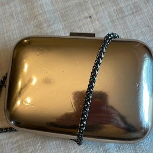 Gorgeous clutch evening bag in bronze